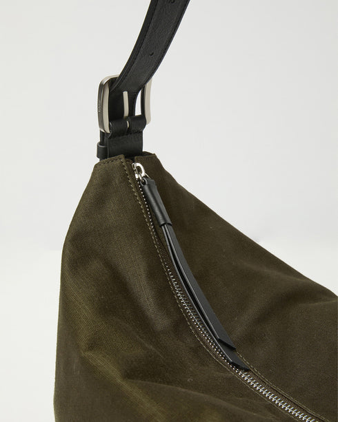 Leather Trim Crossbody Bag