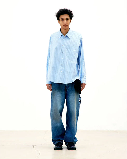Multi Pinstripe Oversized Shirt