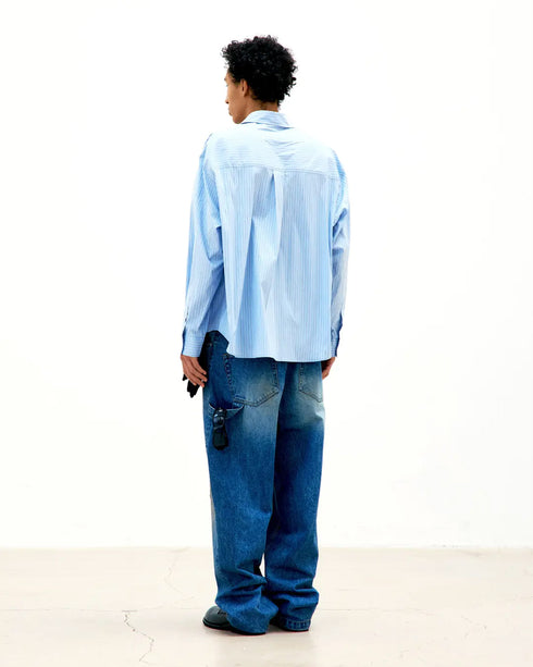 Multi Pinstripe Oversized Shirt