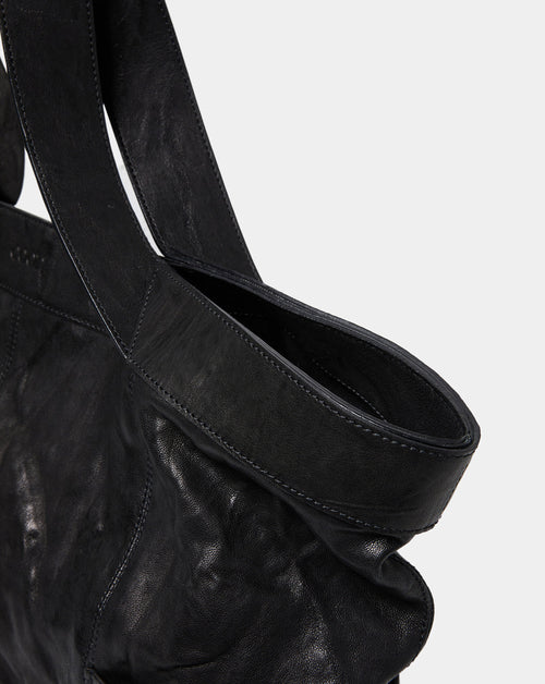 Multi Pocket Crinkled Lambskin Tote Bag
