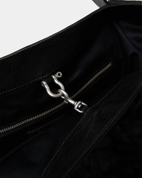 Multi Pocket Crinkled Lambskin Tote Bag