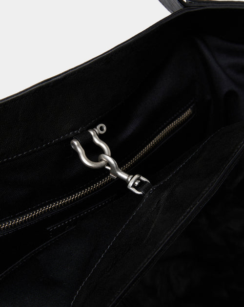 Multi Pocket Crinkled Lambskin Tote Bag