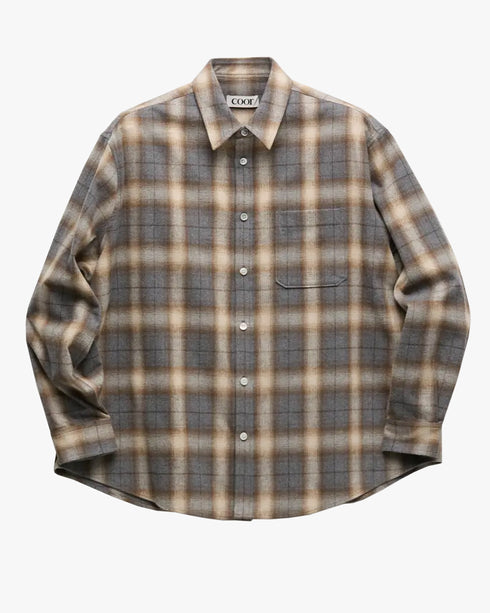 Ombre Flannel Checkered Shirt