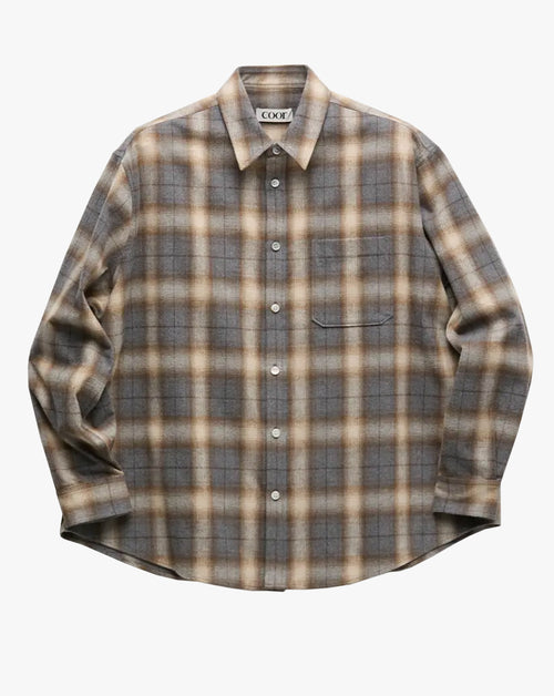 Ombre Flannel Checkered Shirt