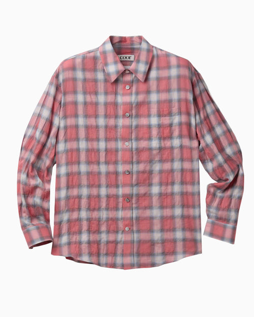 Seersucker Ombre Checkered Shirt