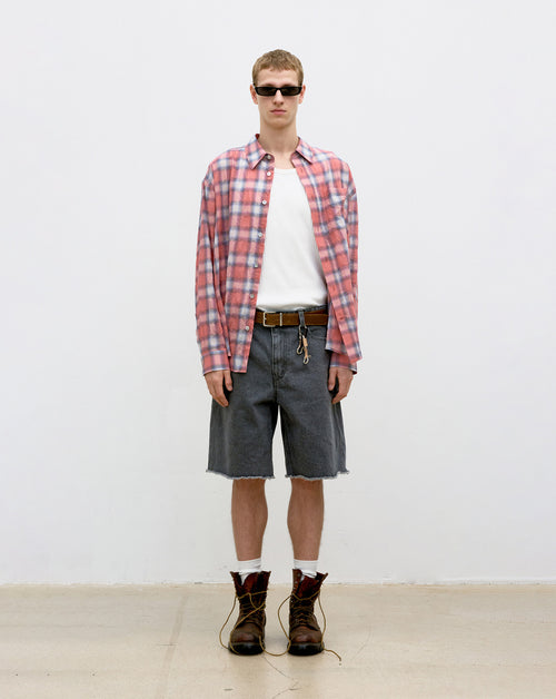 Seersucker Ombre Checkered Shirt