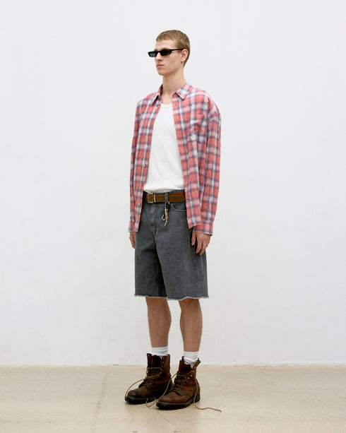 Seersucker Ombre Checkered Shirt