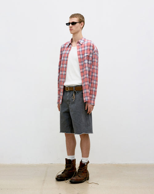 Seersucker Ombre Checkered Shirt
