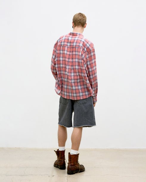Seersucker Ombre Checkered Shirt