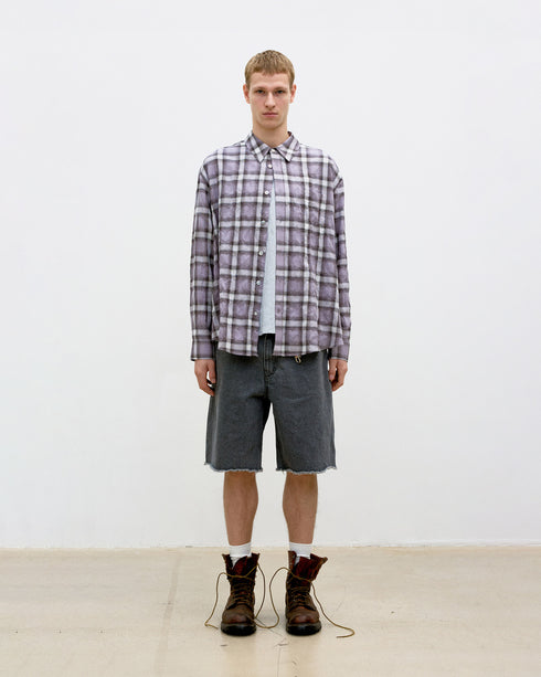Seersucker Ombre Checkered Shirt