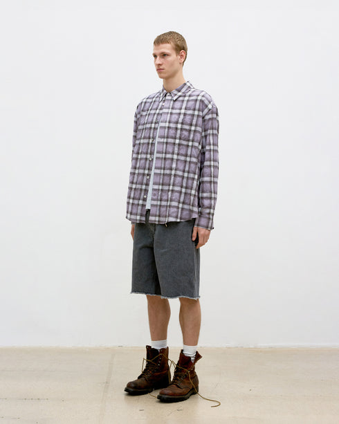 Seersucker Ombre Checkered Shirt