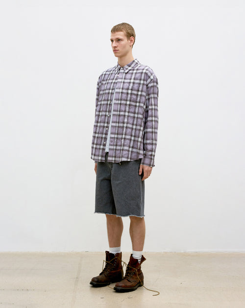 Seersucker Ombre Checkered Shirt