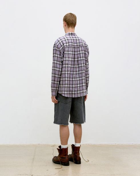 Seersucker Ombre Checkered Shirt