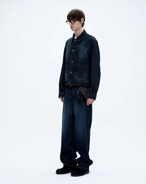 Twill Wash Brushed Jeans