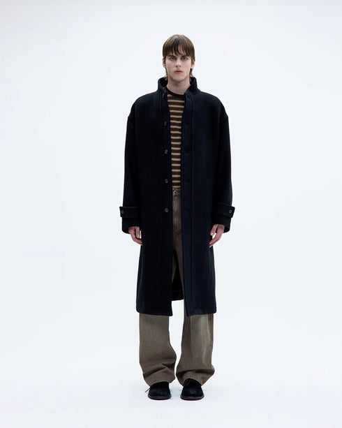 Virgin Wool High Neck Coat