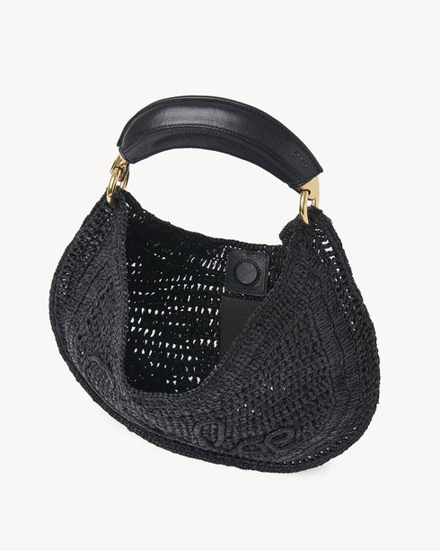 Summer Banana Raffia Shoulder Bag