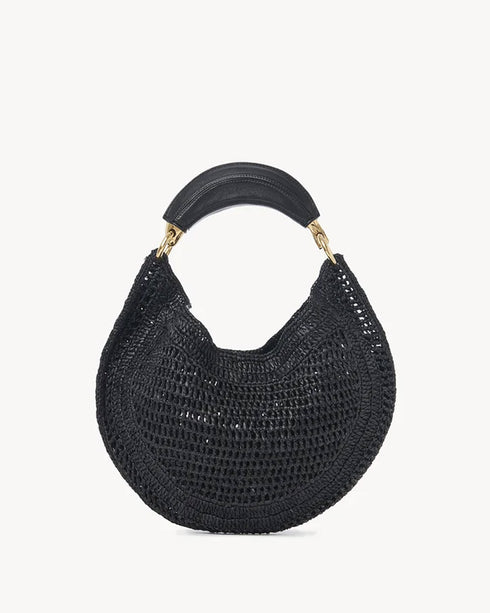 Summer Banana Raffia Shoulder Bag