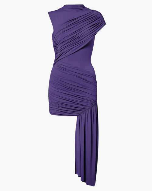 de La Vali Ravenna Ruched Detail Dress - Purple de La Vali Ravenna Ruched Detail Dress - Purple