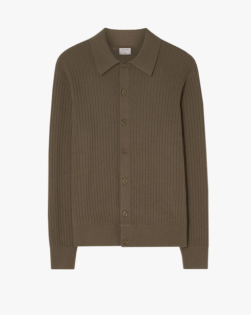 Cotton Merino Knit Shirt