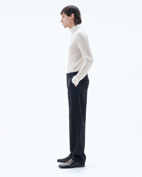 Straight Leg Wool Trousers