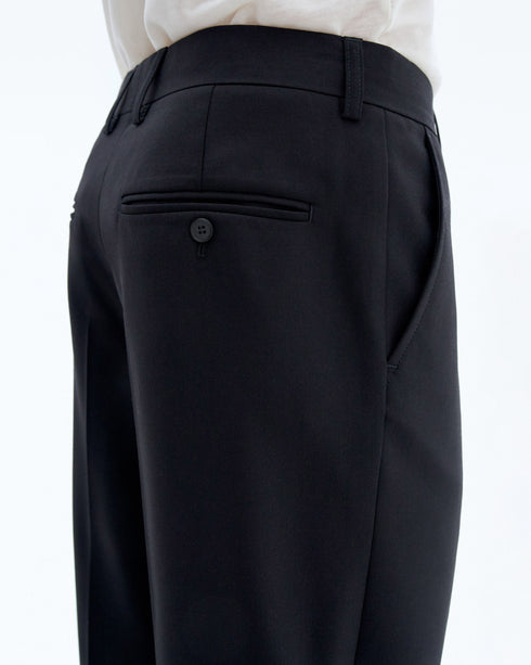 Straight Leg Wool Trousers