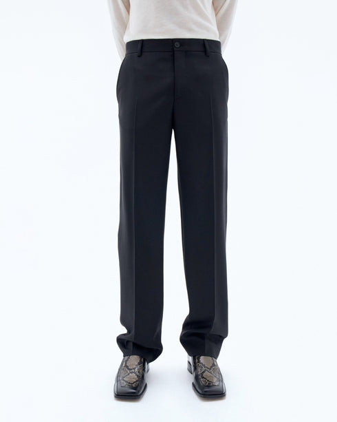 Straight Leg Wool Trousers