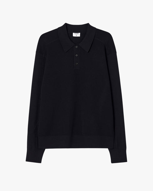 Textured Knit Polo Shirt