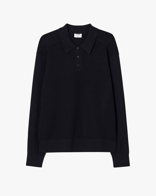 Textured Knit Polo Shirt
