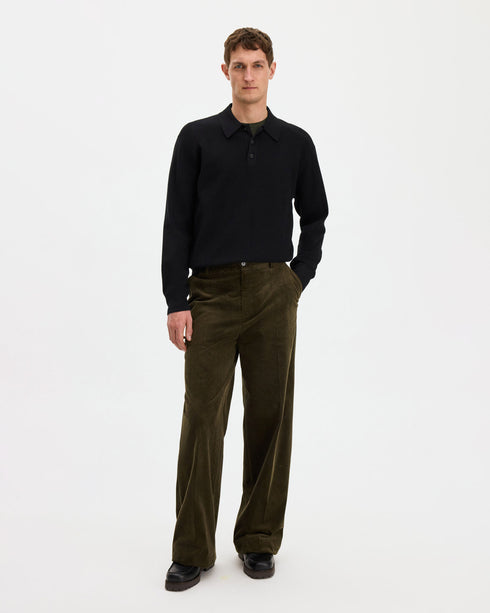 Textured Knit Polo Shirt
