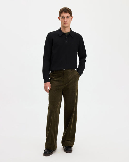 Textured Knit Polo Shirt