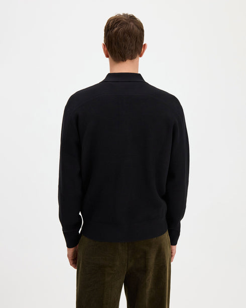 Textured Knit Polo Shirt