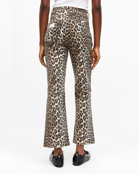 Betzy Cropped Leopard Print Jean