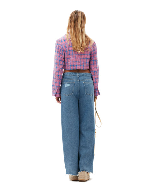 Check Cropped Jacket