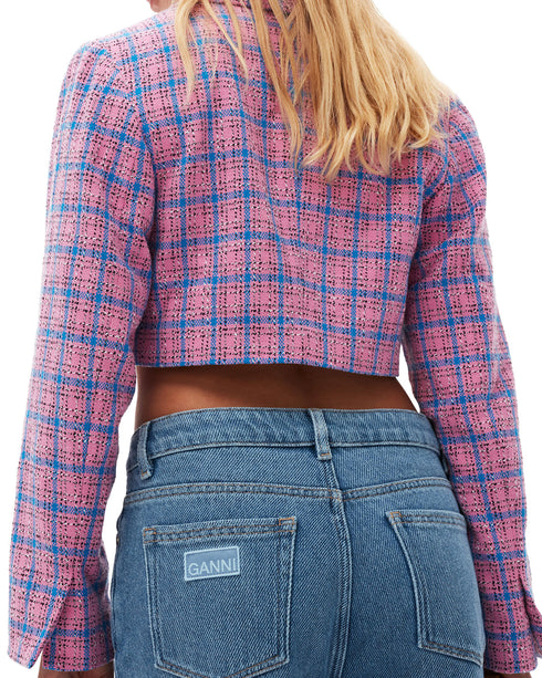 Check Cropped Jacket