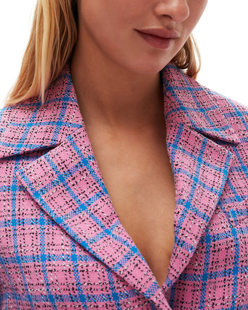 Check Cropped Jacket