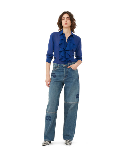 Chiffon Ruffle Shirt