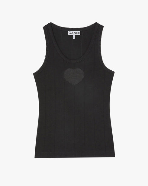 Pointelle Rib Jersey Tank Top