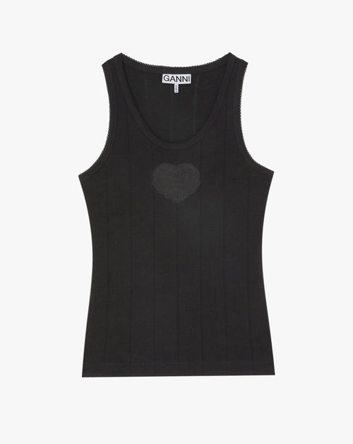 Pointelle Rib Jersey Tank Top