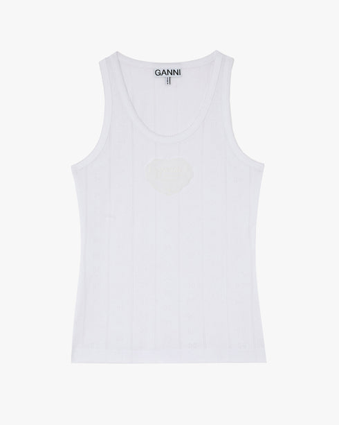 Pointelle Rib Jersey Tank Top