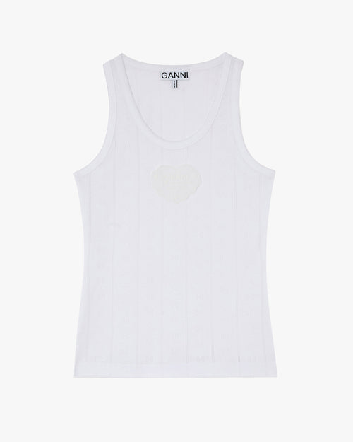 Pointelle Rib Jersey Tank Top