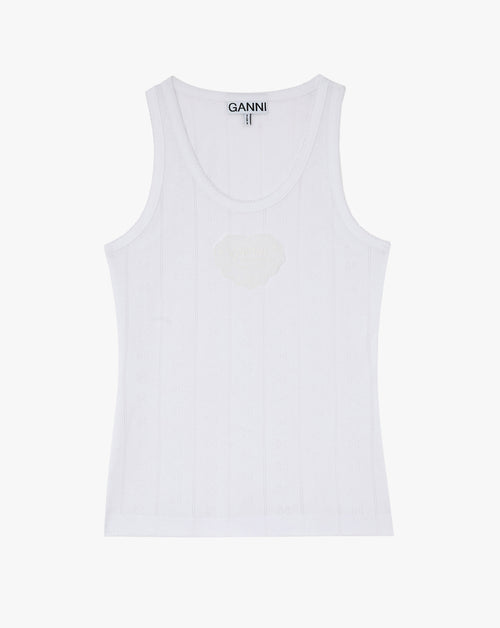 Pointelle Rib Jersey Tank Top