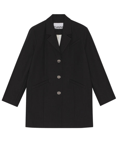 Cotton Suiting Oversized Blazer
