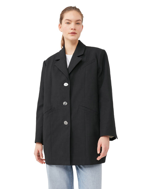 Cotton Suiting Oversized Blazer