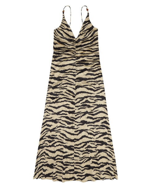 Ganni leopard slip dress hot sale