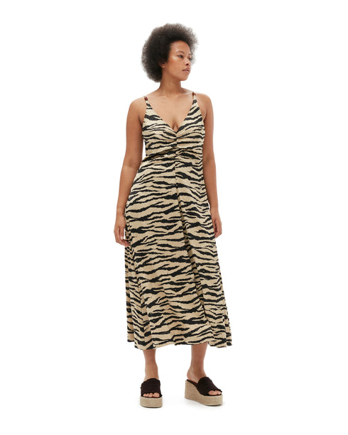 Printed Satin Slip Dress