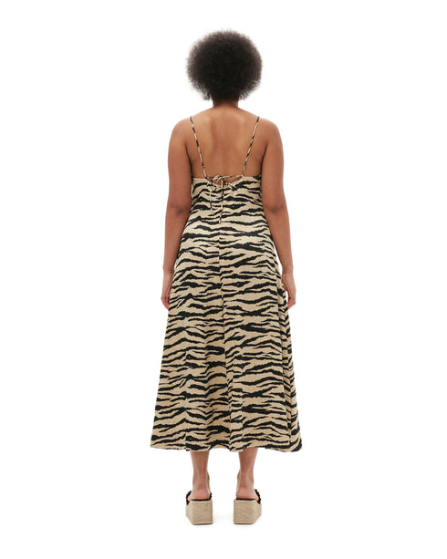 Printed Satin Slip Dress
