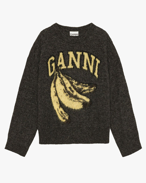 Fine Brushed Alpaca Banana Oversized Sweater