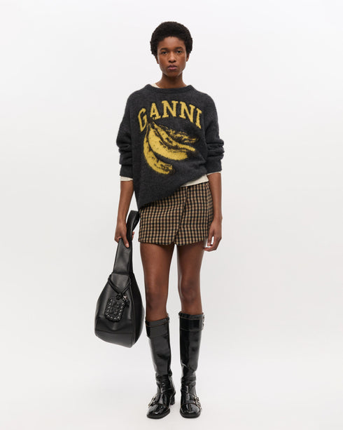 Fine Brushed Alpaca Banana Oversized Sweater