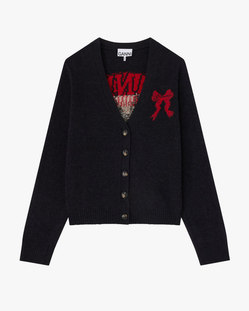 Graphic Wool Cardigan