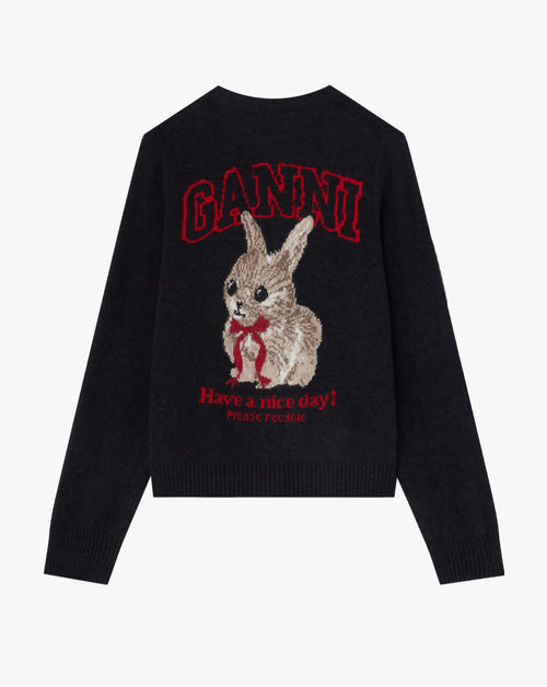 Graphic Wool Cardigan